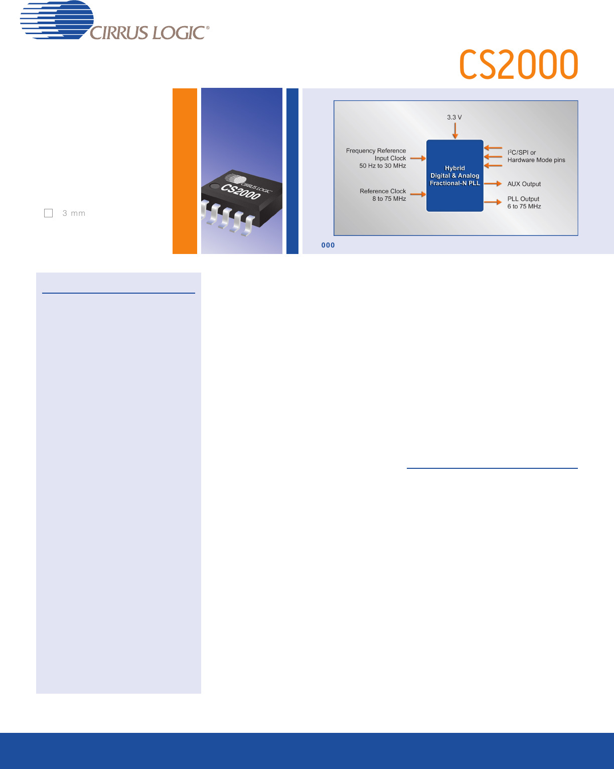 CS2000 Bulletin Datasheet by Cirrus Logic Inc. DigiKey Electronics